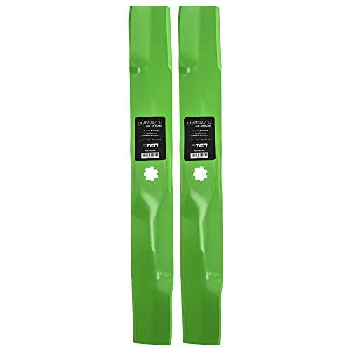 8TEN LawnRAZOR Blade Set for John Deere 42 inch Deck LT160 SST15 SST16 EZtrak AM137327 AM141032 M154061 (Heavy Duty High Lift)