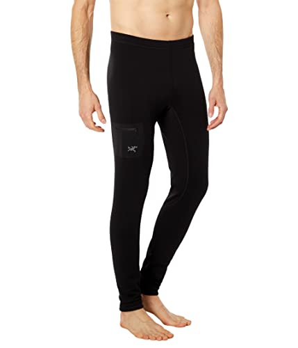 Arc'teryx Rho Heavyweight Bottom Men's | Warm Polartec Stretch Fleece Base Layer | Black, Medium