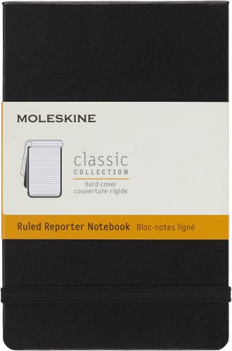 Moleskine Classic Notebook, Hard Cover, Pocket (3.5' x 5.5') Ruled/Lined, Black, 192 Pages