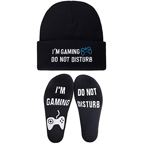 Gamer Gifts, Socks Beanie Winter Hat, Christmas Gifts for Him Teen Boys Teenagers Kids