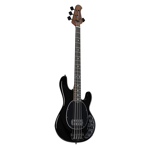 Sterling By Music Man DarkRay Bass Guitar - Black with Ebony Fingerboard