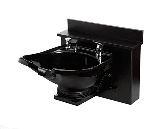 eMark Beauty Salon Shampoo Tilting Bowl Shampoo Cabinet Sink Salon Spa Equipment TLC-B13WT-BC16