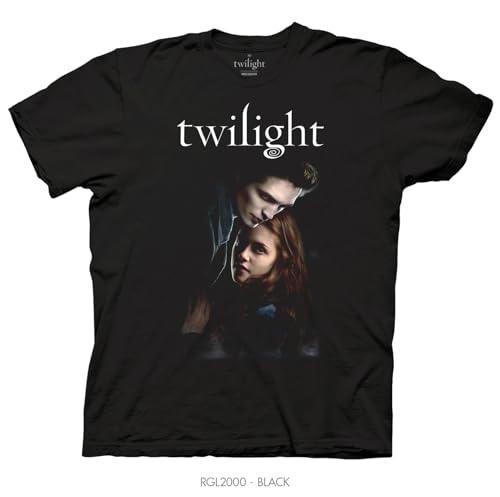 Twilight Edward and Bella Color Poster Mens Adult T-Shirt(LG, Black)
