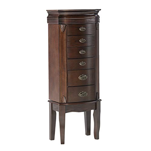 Powell Italian Influenced Transitional Espresso Jewelry Armoire,Brown