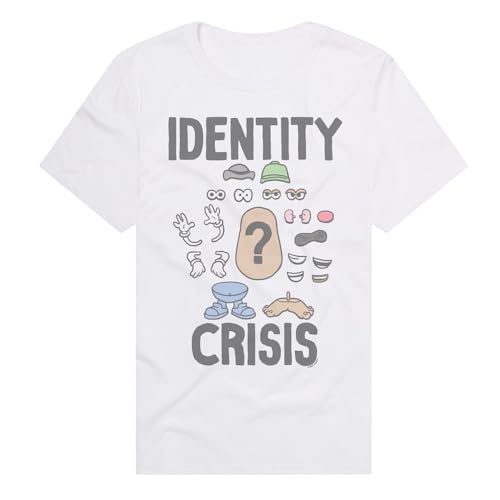 Popfunk Official Mr Potato Head Identity Crisis Adult Unisex Classic Ring-Spun T-Shirt (Medium)