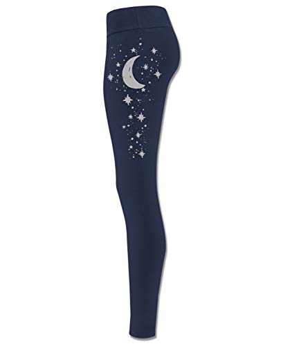 Soul Flower Women's Star Gazer Organic Cotton Leggings (X-Large) Navy