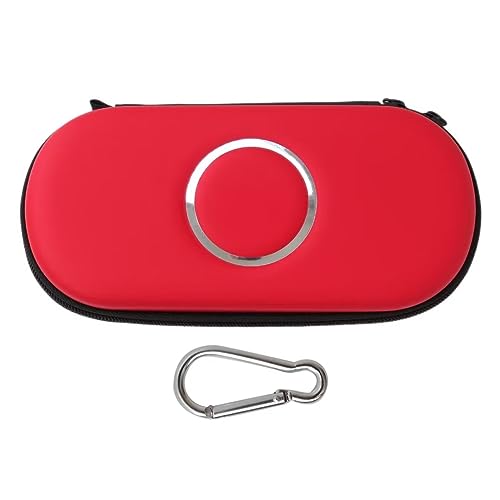 Protective Case Game Pouch Holder Compatible for PSP 1000 2000 3000, To Store Game Cards and Memory Sticks - Red