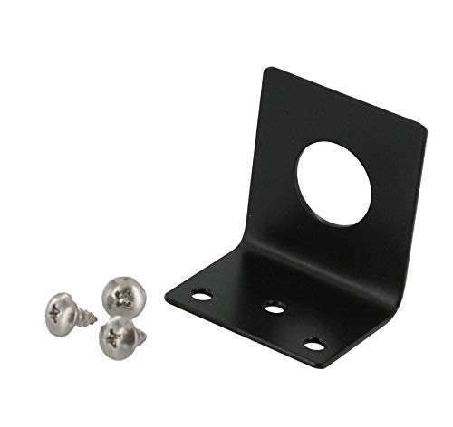 Tram Browning L-Bracket 1255-B 3/4 Hole Stainless Steel Black NMO 3/4 Hole Mount L Bracket Mobile Antennas for NMO Mount Cable Mobile Antennas Car Truck Hood Install