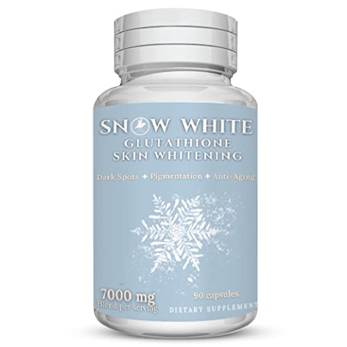 Glutathione Whitening Pills 7000MG Per Serving - Recover Your Youth, Get Rid of Dark Spots, Acne Scars & Hyperpigmentation - Natural Skin Whitening Pills – Non-GMO –90 Skin Lightening Capsules