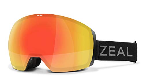 Zeal Optics Portal XL - Frameless Ski & Snowboard Goggles For Men & Women, OTG Ready – Dark Night w/Optimum Phoenix Mirror Lens