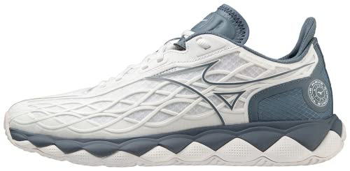 Mizuno Men's Enforce Tour Tennis Shoe, White-China Blue, 9.5