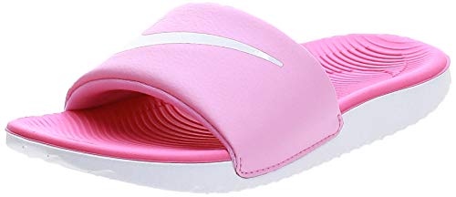 Nike Unisex-Child Kawa Slide (GS/PS) Sandal, Psychic Pink/White-Laser Fuchsia, 4Y Regular US Little Kid