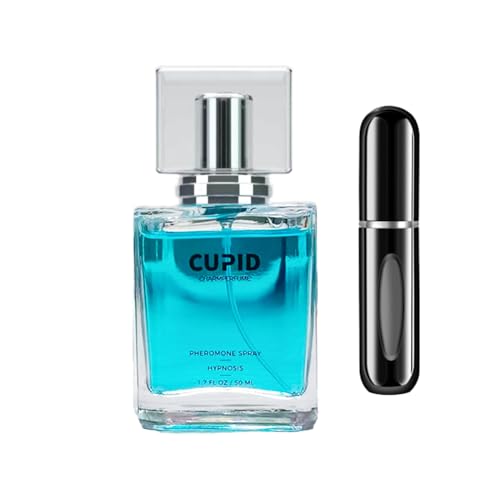Cupid Cologne for Men, Cupid Pheromone Hypnosis Cologne with Portable Perfume Travel Refillable Bottle, Long Lasting Romantic Cupid Fragrances for Attracts Women Pheromone-Infused (Bottle A,1PC)