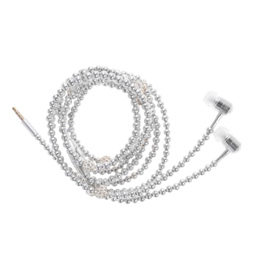 KONTONTY in Ear Headset in-Ear Eardphones with Mic Headphones Wired Noise Canceling Wired Over Ear Headphones Noise Reduction Headphones Universal Earphone Earbuds Wired Necklace