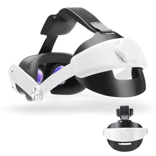 Doyosh Adjustable Meta Quest 3 Head Strap, Comfort Adjustable Elite Replacement Strap for Oculus Quest 3 Accessories, Head Straps for Enhanced Support Comfort in VR, Suitable for Children and Adults