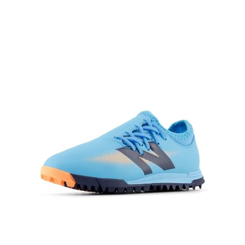 New Balance Furon Dispatch TF V7+ Soccer Shoe, Team Sky Blue/Mango, 3 Wide US Unisex little_kid