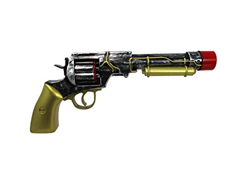 Nicky Bigs Novelties Steampunk Retro Revolver Gun Cosplay Halloween Accessory Prop, Multi-Color, One Size