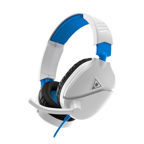 Turtle Beach Recon 70 Multiplatform Gaming Headset for PS5, PS4, Xbox Series X|S, Nintendo Switch, PC, Mobile w/ 3.5mm Wired Connection - Flip-to-Mute Mic, 40mm Speakers, Lightweight Design – White