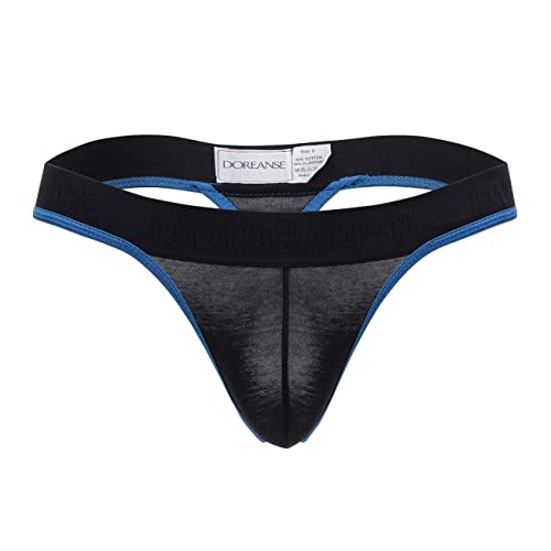 Doreanse 1012-BLK Borderline Thongs Color Black Size S