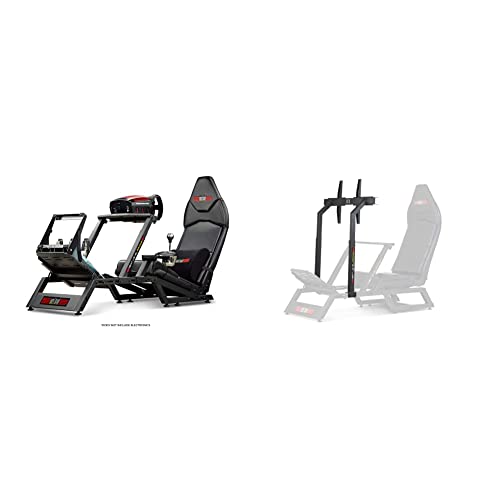 Next Level Racing F-GT Racing Simulator Cockpit and Monitor Stand Bundle
