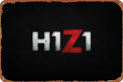 H1Z1 Metal Tin Sign Garage Sign Wall Decoration Old Car Shop Game Poster Oil Station Sign 8 × 12 inches