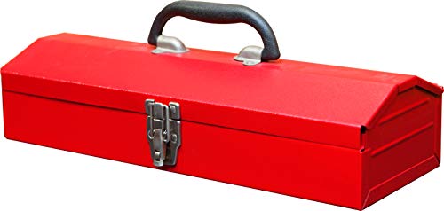 BIG RED TB102 Torin 16' Hip Roof Style Portable Steel Tool Box with Metal Latch Closure, Red