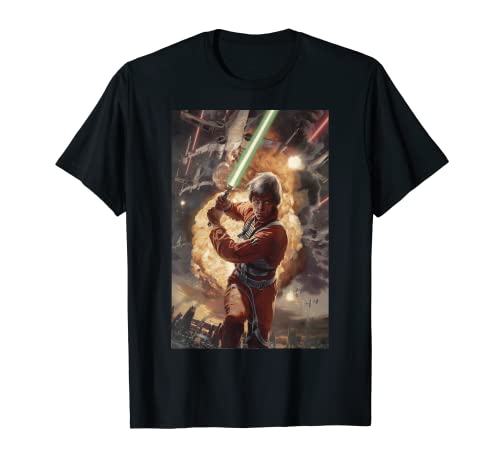 Star Wars Luke Skywalker Charging Poster Graphic T-Shirt T-Shirt