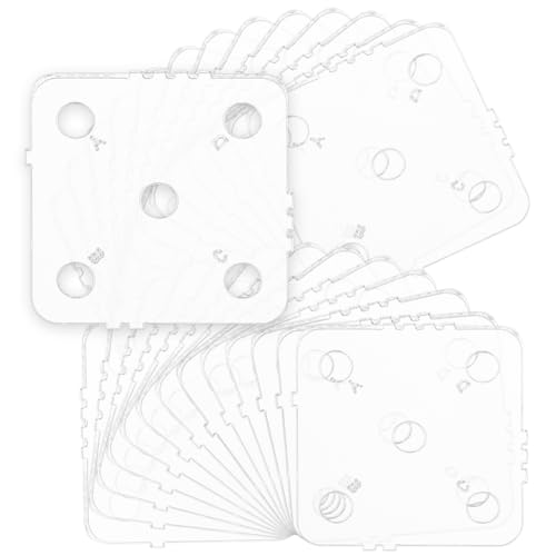 BENECREAT 30Pcs Weaving Cards Acrylic Tablet Weaving Card 5 Holes Clear Loom Cards Handmade Weaving Tools for Tablet Weaving Craft DIY Loom or Inkle Loom Weaving Supplies