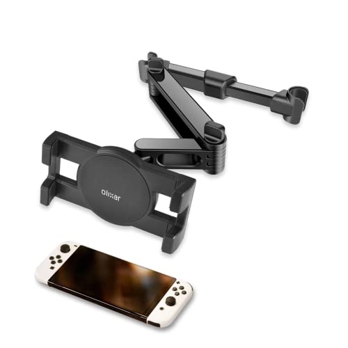 Olixar Car Mount for Nintendo Switch, Perfect for Back Seat Passengers - Headrest Mount - 360 Degree Rotation - Designed for Nintendo Switch and Switch OLED - Recommended by T3
