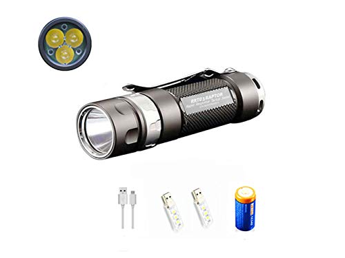 JETBEAM JET-RRT03 Raptor Red Green Blue White Four-Color Light Source Max. 1400 Lumen CREE XP-G3/Nichia 219C LED Rapid Response (Cold Light)