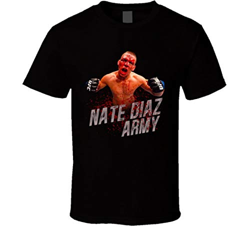 Qanipu Nate Diaz Army Blood MMA T Shirt Black M