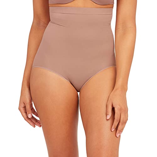 SPANX Higher Power Panties - Lightweight All-Day Comfort - Core Control Shapewear - High-Waisted Underwear - Seamless Comfort - Cafe Au Lait - Large