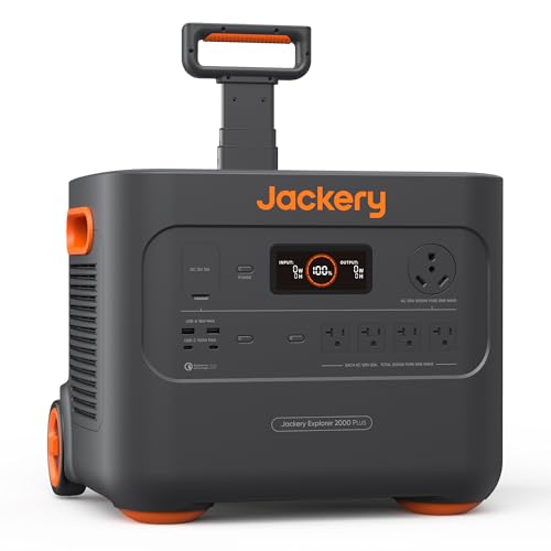 Jackery Portable Power Station Explorer 2000 Plus, Solar Generator with 2042Wh LiFePO4 Battery 3000W Output, Expandable to 24kWh 6000W, for Outdoor RV Camping & Emergency (Solar Panel Optional)