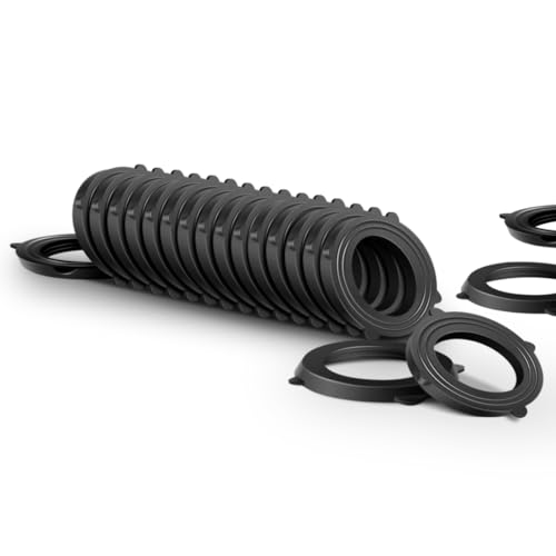 Garden Hose Washers Rubber Washers Seals, Fit All Standard 3/4' Garden Shower Hose and Water Faucet Fittings (30 Pack, Black)