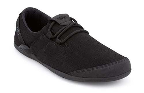 Xero Shoes Men's Hana Casual Shoe - Lightweight, Zero Drop Canvas Sneaker,Black,10.5