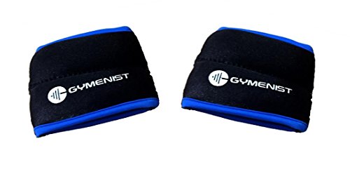 Gymenist Wrist Weights Running Stylish Bracelet Pair Of Weights Set of 2 Jogging Cardio Weight To Strengthen The Hands Forearm (2 Lb (Black - Blue))