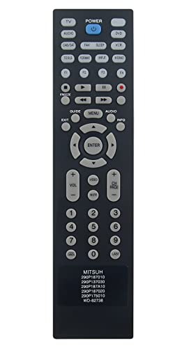 New Replace Remote fit for Mitsubishi 290P187010 290P137030 290P187A10 290P187020 290P175010 WD-82738 LT-40164 LT-46164 LT-46265 LT-55154 LT-55164 LT-55265 WD73C10 WD60638CA WD65638CA WD60C10