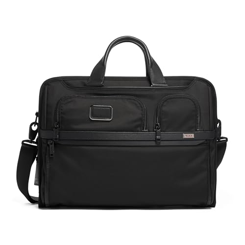 TUMI Compact Large Screen Laptop Brief - With Magnetic Closure - 17-Inch Computer Bag for Men and Women - Black