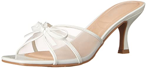 CL by Chinese Laundry Women's Jump Up Mesh Pat Heeled Sandal, White, 9