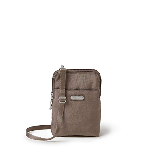 Baggallini Womens - Small Travel Bag With Blocking Sleeves Water-resistant Lightweight Mini Purse Take Two RFID Bryant Crossbody, Portobello Shimmer