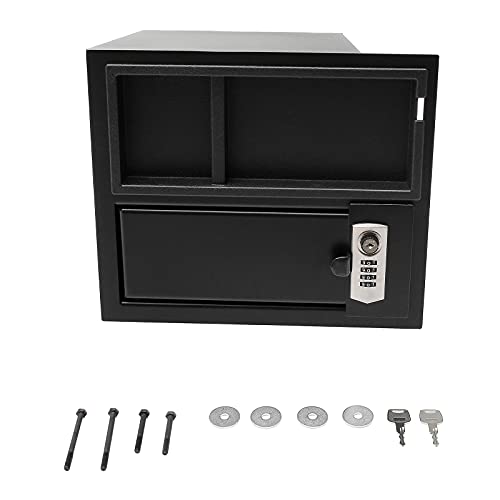 Center Console Safe Gun Safe Box Set with 4-Digit Combo Lock & 2 Keys Compatible with 2014-2021 Toyota Tundra 5.7L V8 Replace# 00016-34174