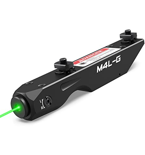 Votatu M4L-G Green Laser Sight Compatible with M-Lok Rail Surface, Ultra Low-Profile Tactical Rifle Laser Sight with Strobe Function Magnetic Rechargeable