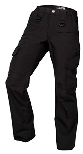 LA Police Gear Women's Operator Tactical Pant, Elastic Waistband Uniform Cargo Pants for Women, Ladies' Durable Work Pants - Black - 14 - Regular