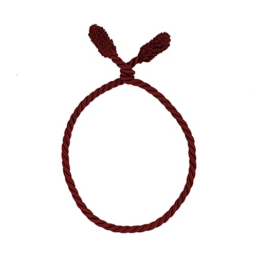 Haute Decor Decorative Garland Ties, 6 Pack, 20 inches (Burgundy) - Easily Hang and Secure Garland, Lights, and Decorations - Strong Inner Wire