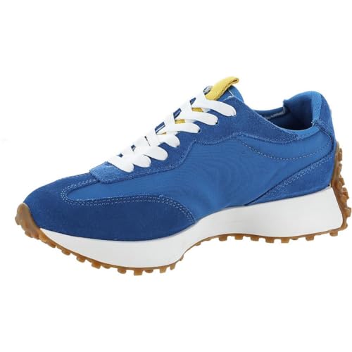 Steve Madden Women's Campo Sneaker, Blue, 7