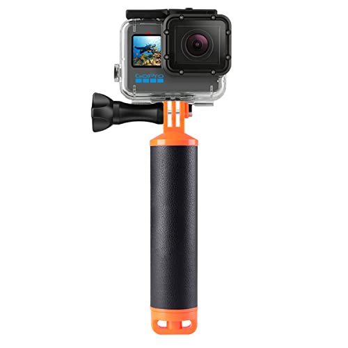 Suptig Hand Grip Waterproof Handle Monopod Floating Mount for Gopro Hero 12, 11, 10, 9, 8, 7, 6, 5, 4, 3+, 3, 2, 1, Hero Session Gopro Max, Fusion DJI osmo More Action Cam