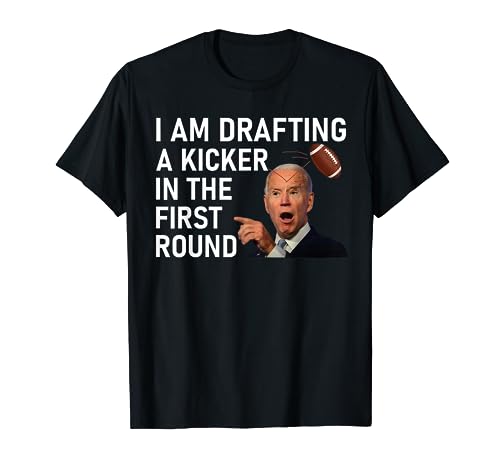 Confused Drafting Kicker Funny Fantasy Football Draft Party T-Shirt