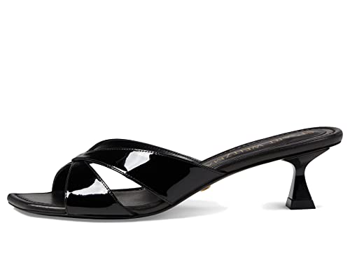 Stuart Weitzman Miami Xcurve 50 Slide Black 8 B