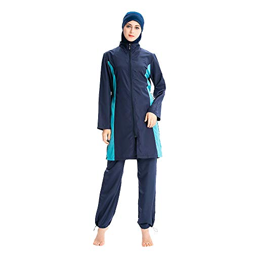 Modest Muslim Swimwear Islamic Swimsuit Hijab Swimwear Full Coverage Swimwear Muslim Swimming Beachwear Swim Suit (S3, XL)
