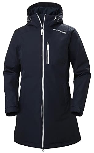 Helly-Hansen Women's Long Belfast Winter Waterproof Windproof Breathable Jacket, 597 Navy, Medium